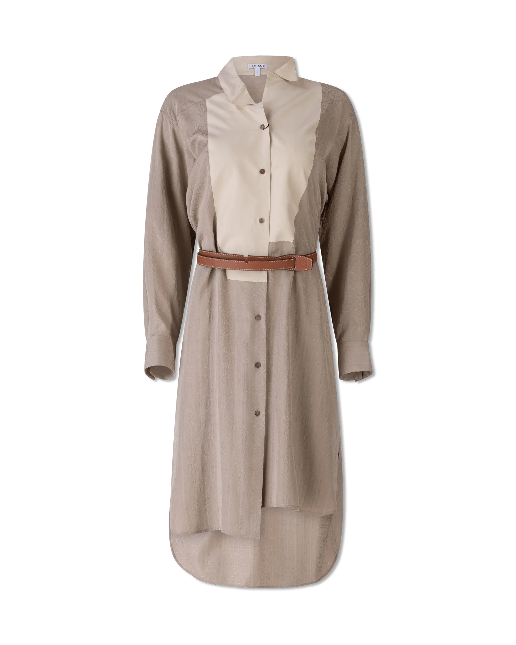 Belted Asymmetrical Shirt Dress