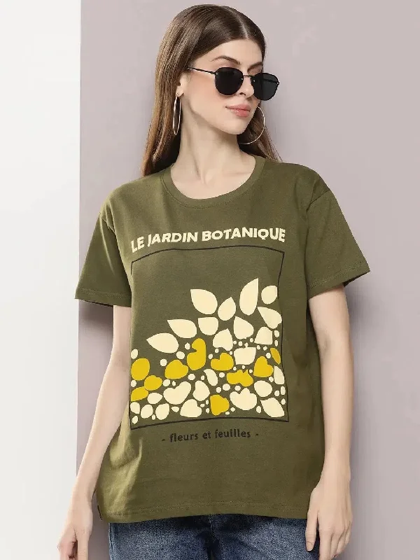 Dillinger Olive Graphic Boxy Regular T-Shirt