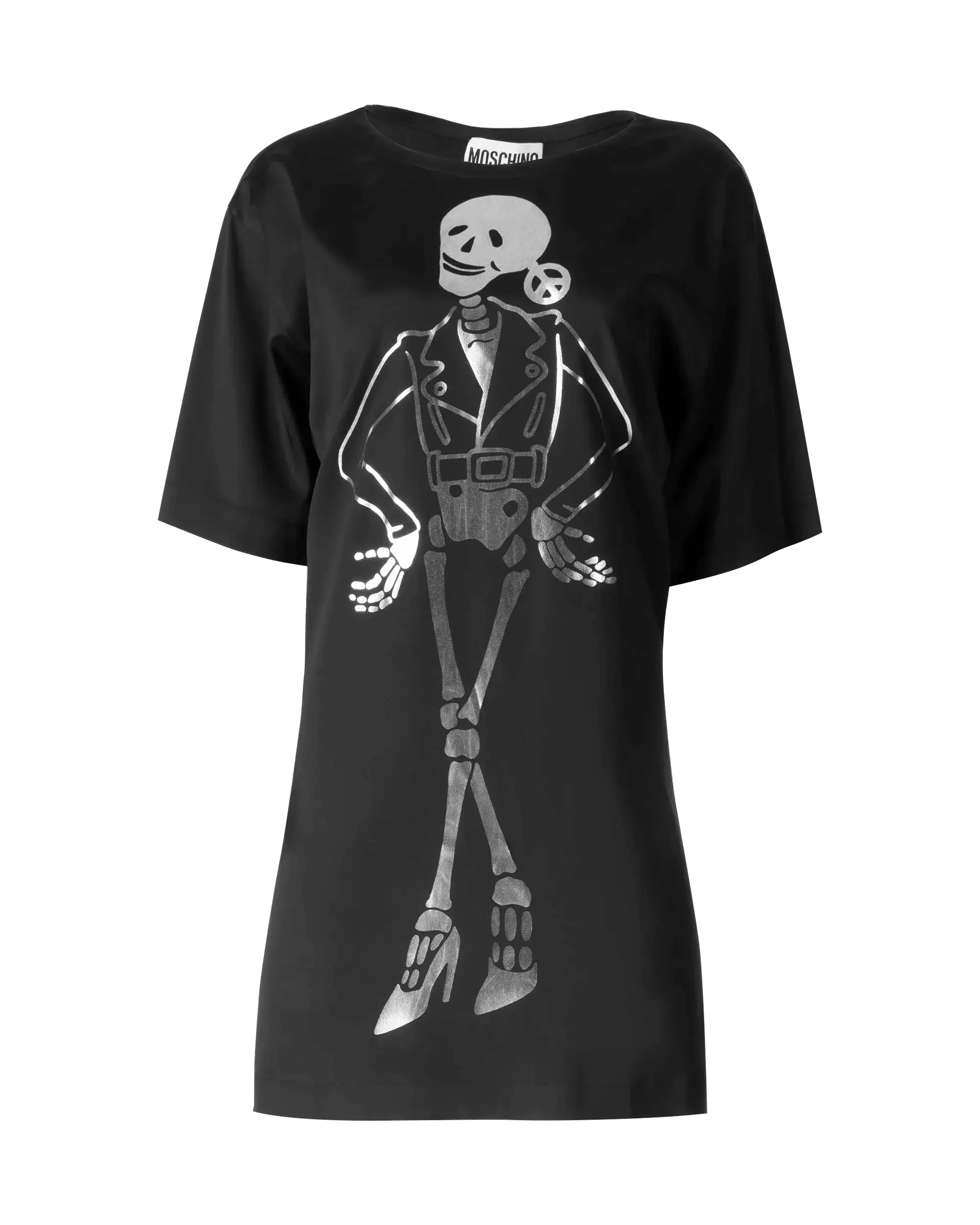 Skeleton Print T-Shirt Dress