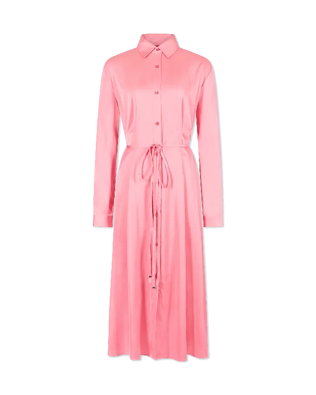 Kleoma Satin Shirt Dress