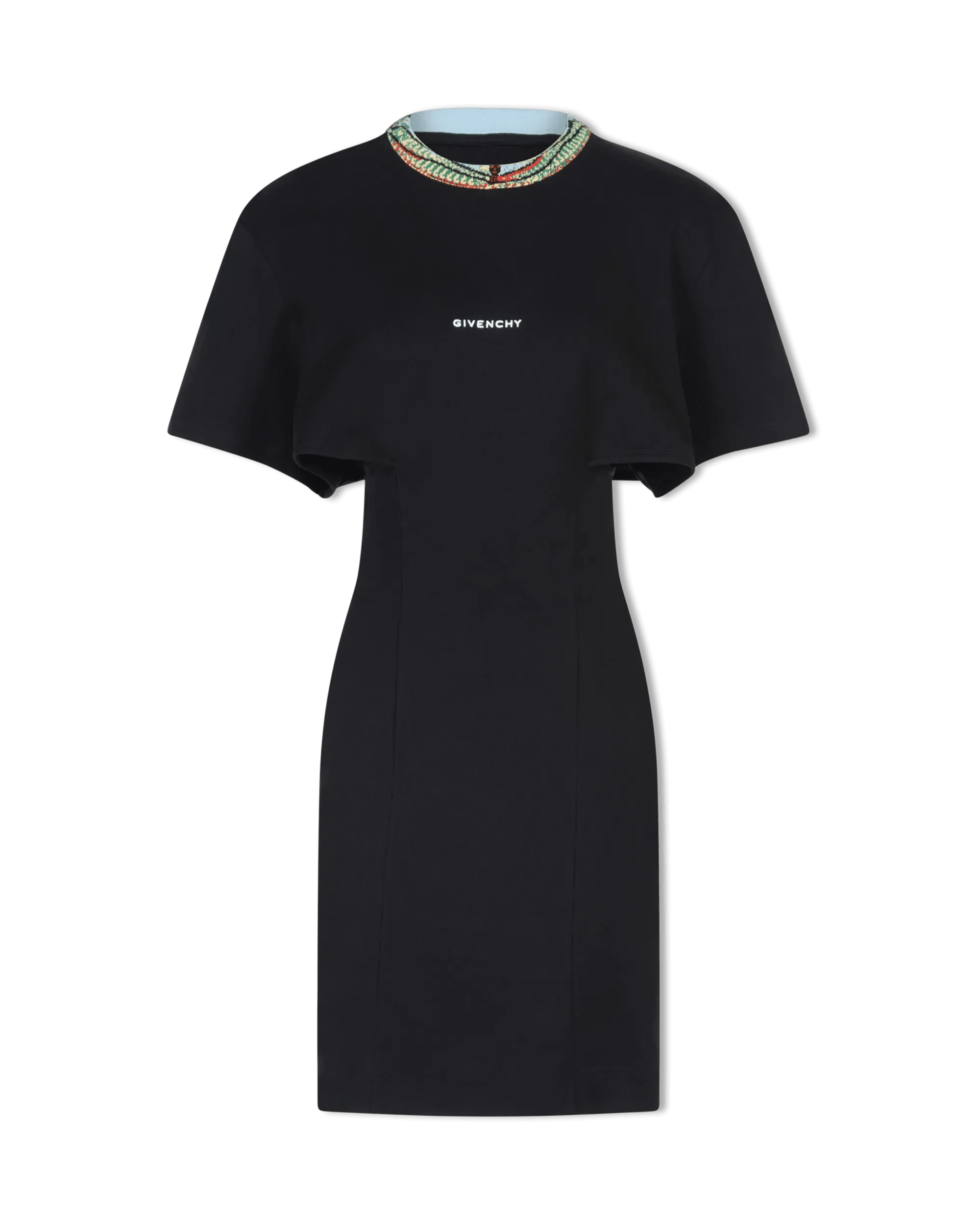 Embroidered Collar T-Shirt Dress