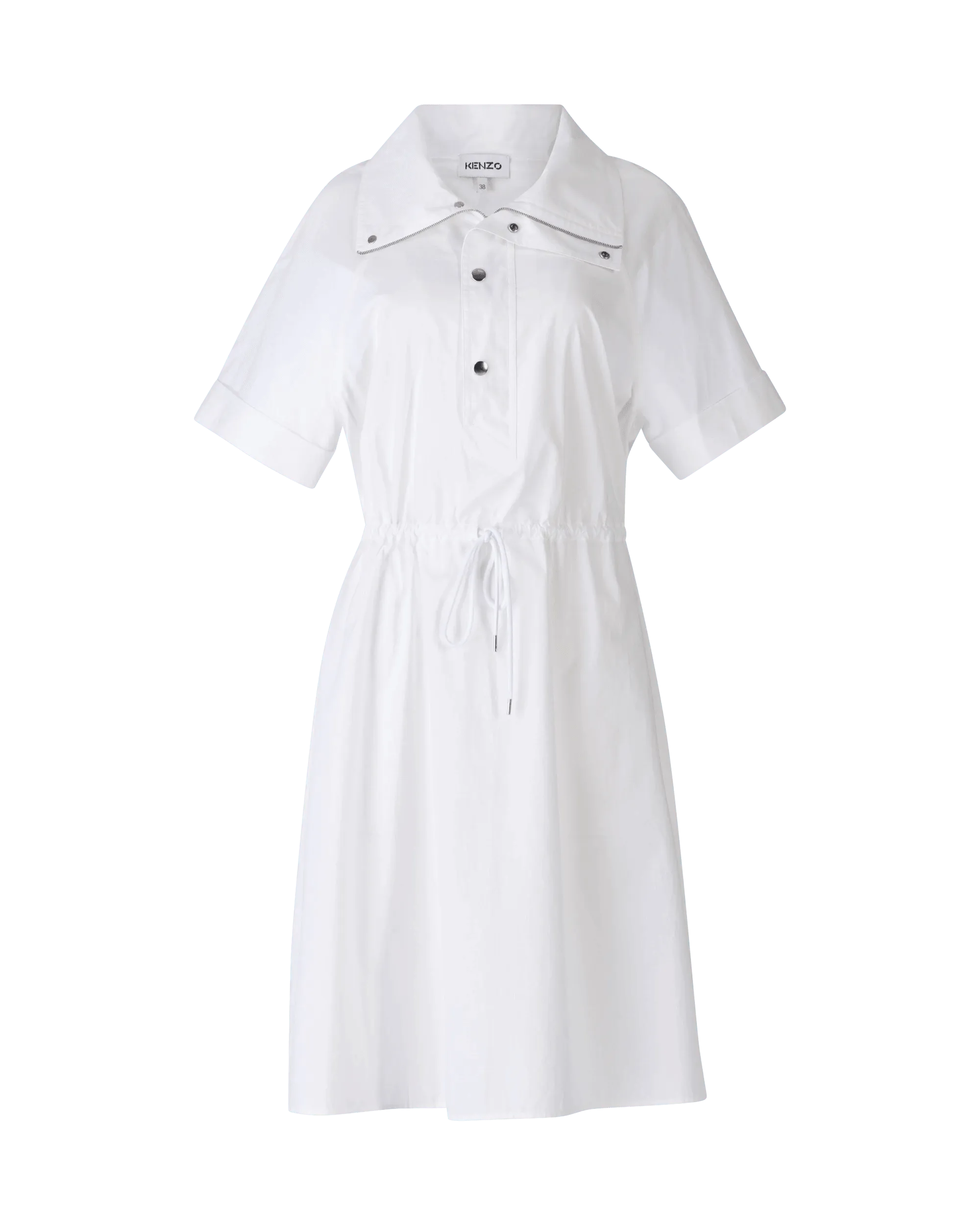 Collared Cotton Shirt Dress