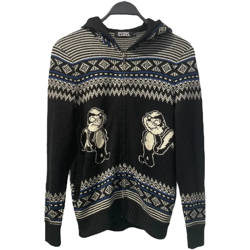 HYSTERIC GLAMOUR/Cardigan/S/Black/Acrylic/0213ND08