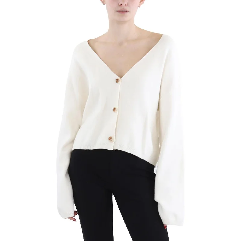 Z Supply Womens Cropped Button Up Cardigan Sweater