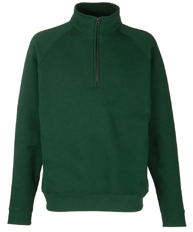 Bottle Green - Classic 80/20 zip neck sweatshirt