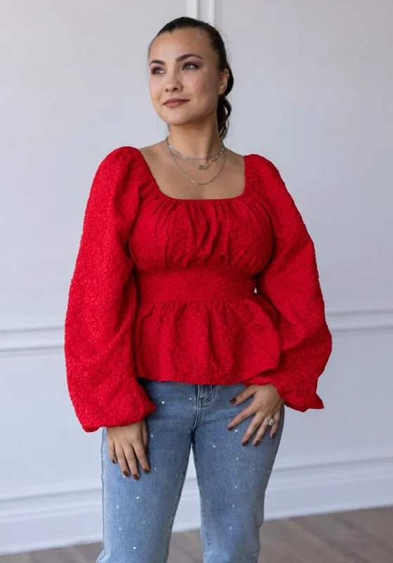 Red Lace Crop