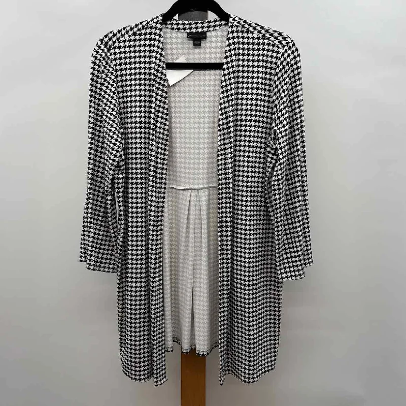 JJill Women's Size M White Houndstooth Cardigan