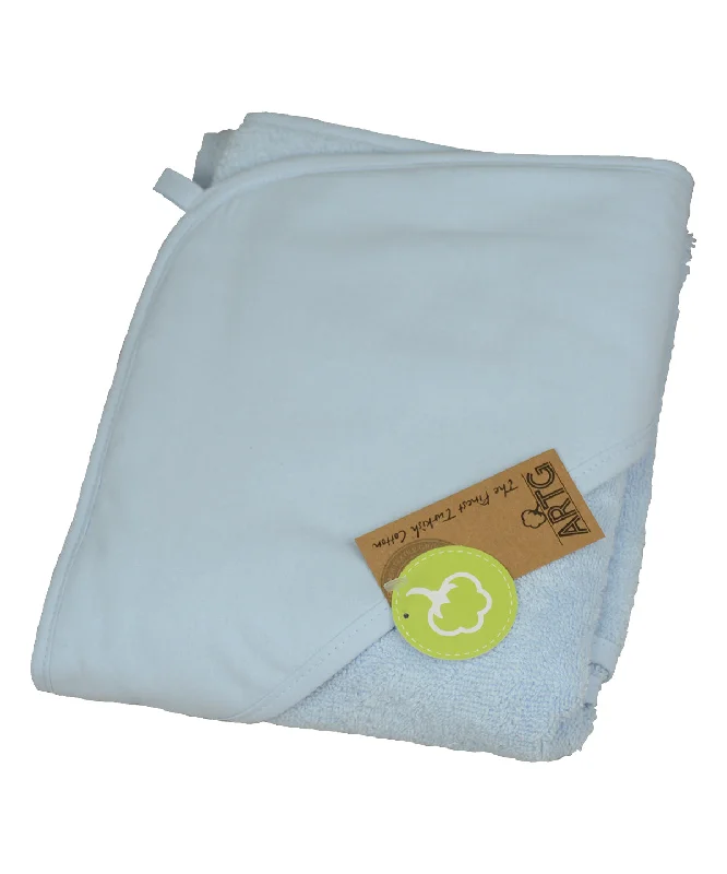 Light Blue/Light Blue/Light Blue - PRINT-Me® baby hooded towel