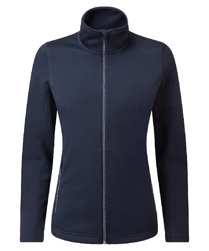 French Navy - Women's spun dyed sustainable zip-through sweatshirt