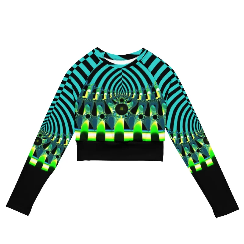 "Happy Stripes" Collection - Recycled Long Sleeve Crop Top