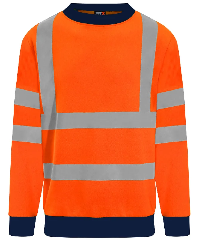 HV Orange/Navy - High visibility sweatshirt