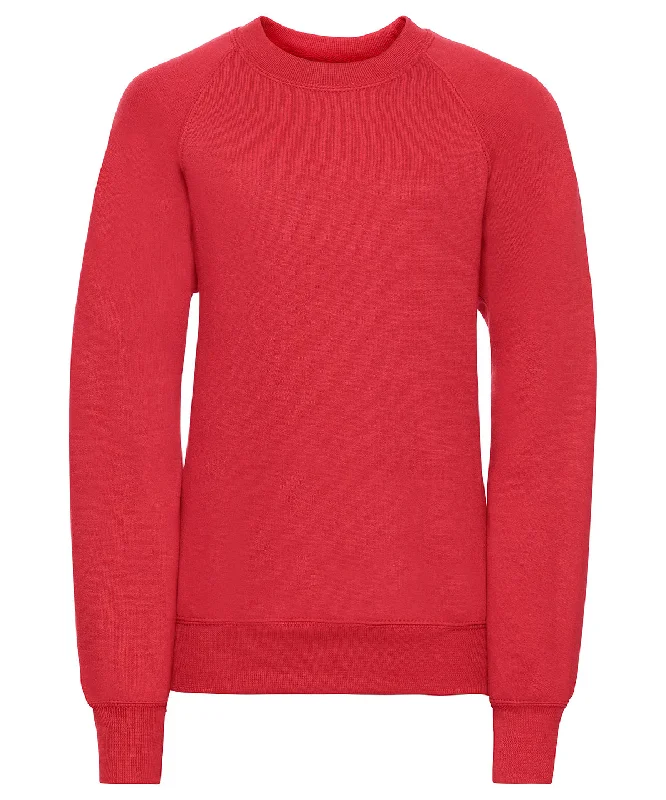 Bright Red - Kids raglan sleeve sweatshirt