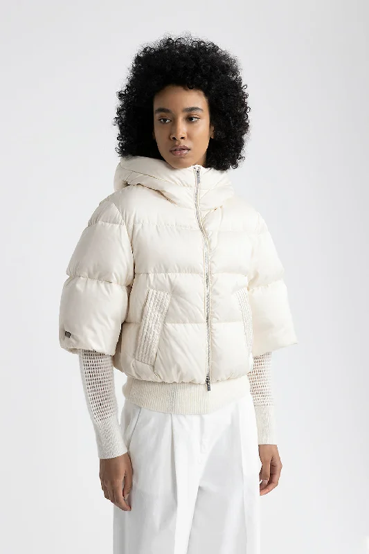 Cropped padded coat