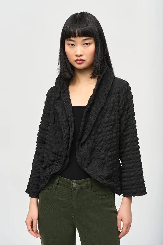 J.R 243084 Bubble Woven Cropped Jacket