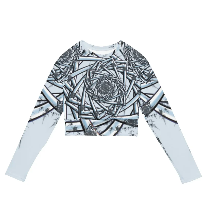 "Topological Rose" Collection - Recycled Long Sleeve Crop Top