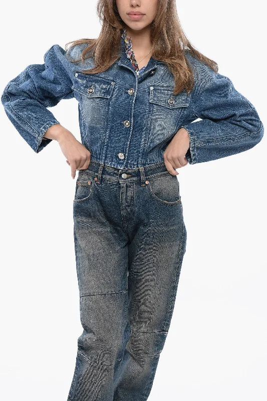 Versace Denim Cropped Jacket