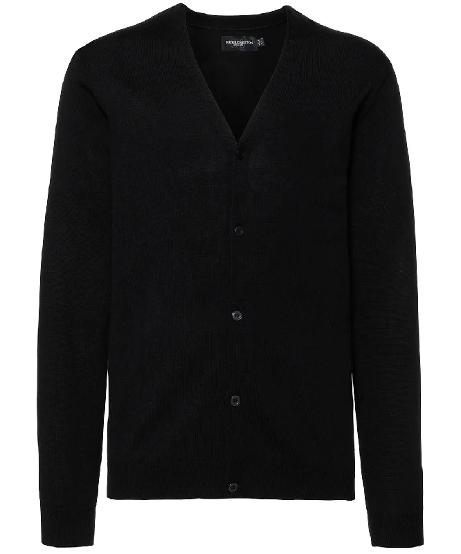 Black - V-neck knitted cardigan