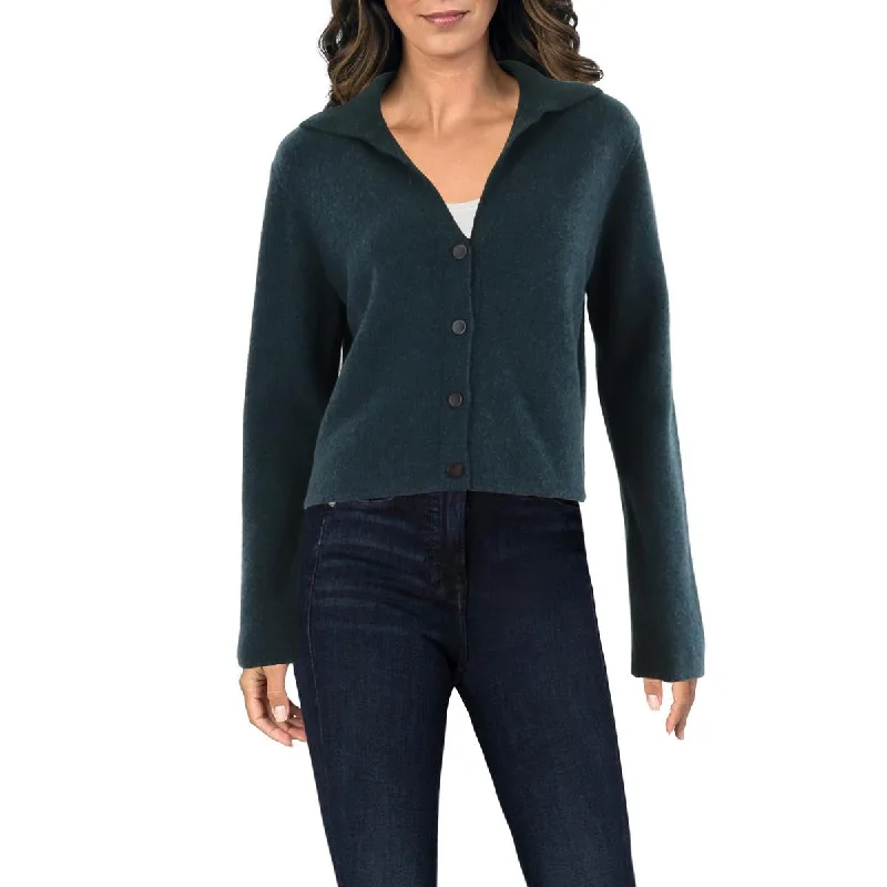 Womens Cashmere Button-Down Cardigan Sweater