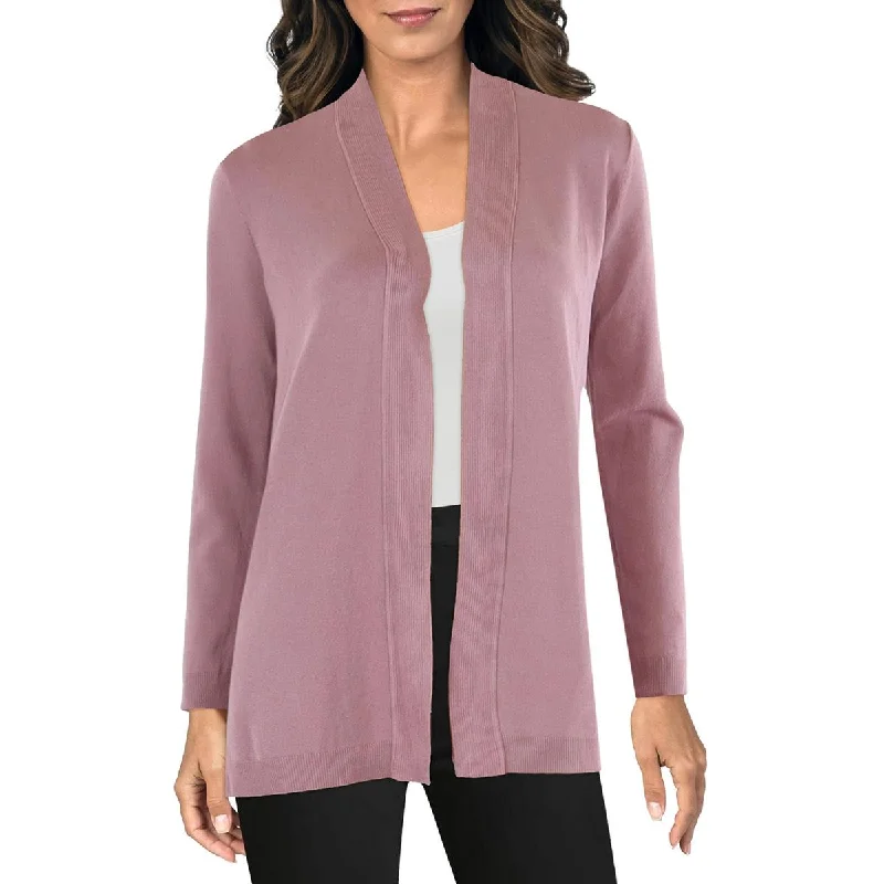 Womens Open Front Three Quarter Sleeve Cardigan Sweater