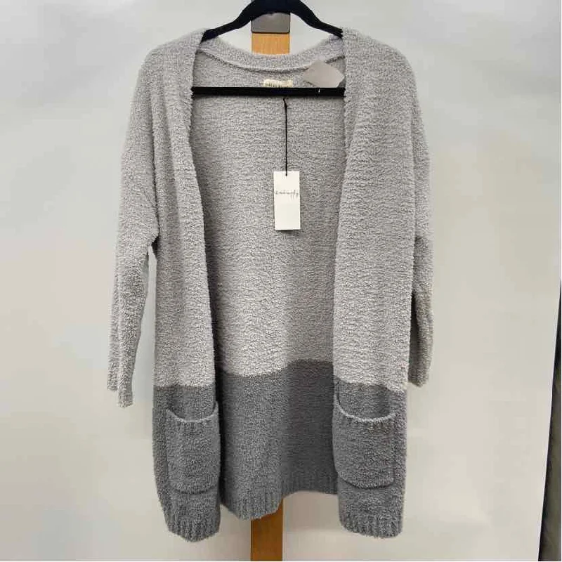 Thread & Supply Women's Size One Size Gray Fuzzy Cardigan