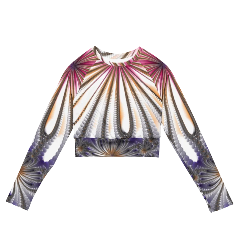 "Morning Bloom" Collection - Designer Long Sleeve Crop Top