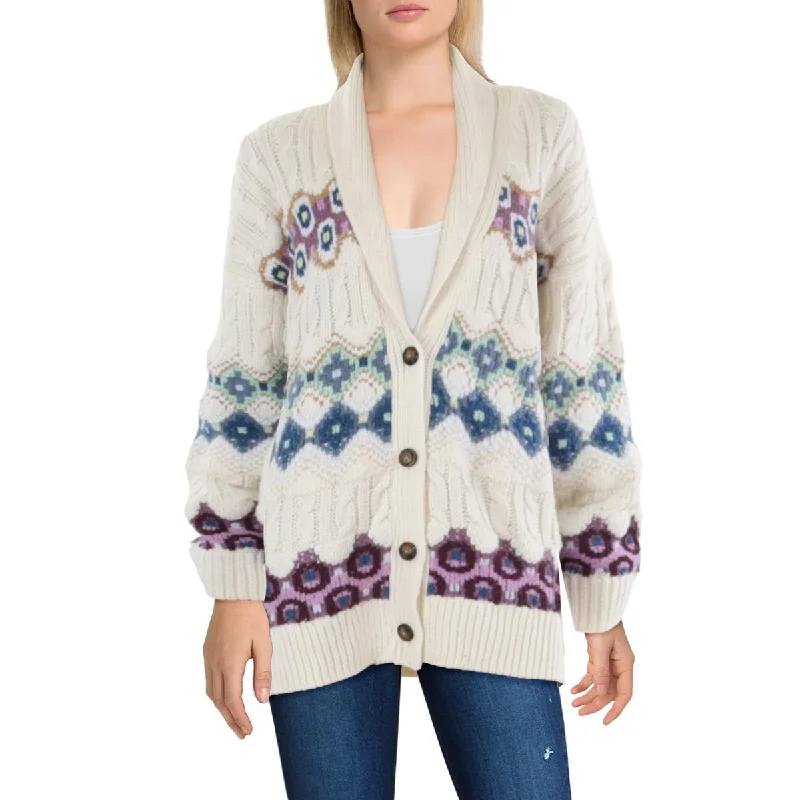 Lucky Brand Womens Shawl Collar Long Sleeve Cardigan Sweater