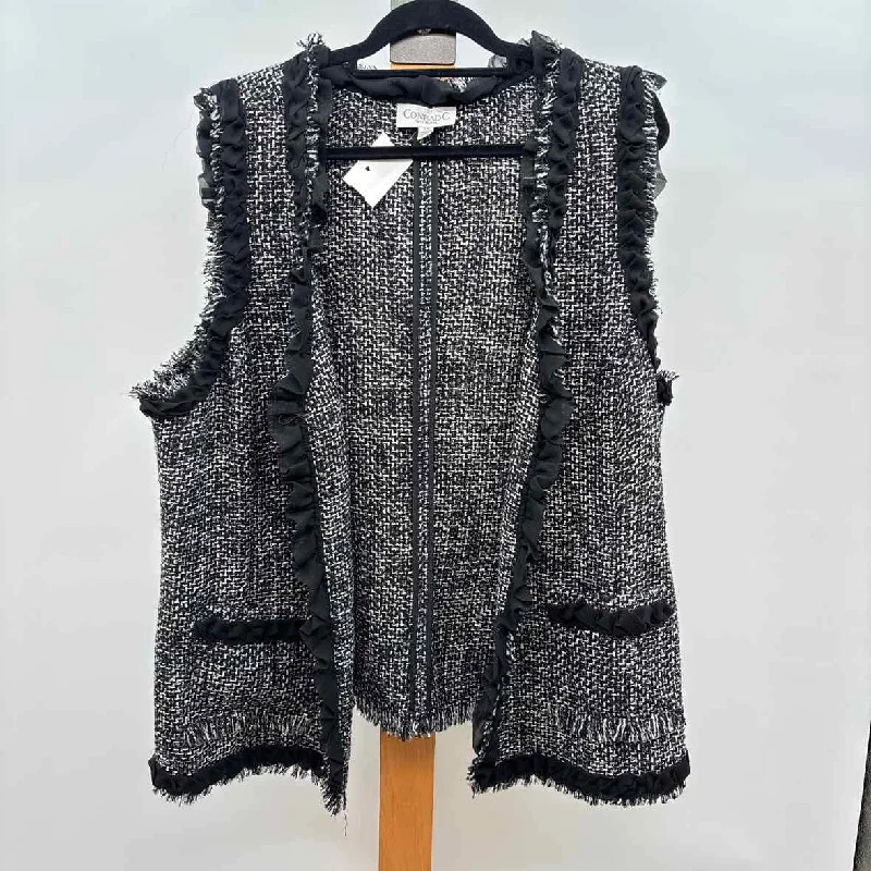 Conrad C Collection Women's Size 20 Black Tweed Cardigan