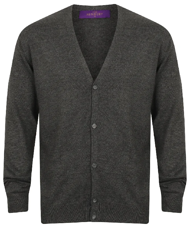 Grey Marl - V-button cardigan