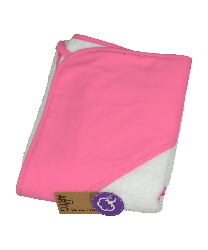 White/Pink/Pink - PRINT-Me® baby hooded towel