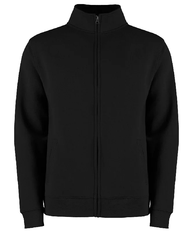 Black - Regular fit zipped sweatshirt