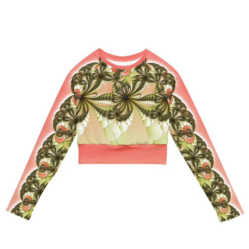 "Wild Lily" Collection - Yoga Long Sleeve Crop Top