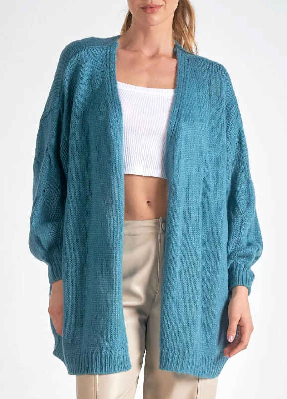 Love Sweater Cardigan In Blue