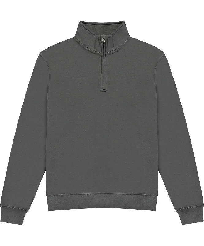 Dark Grey - Regular fit ¼-zip sweatshirt