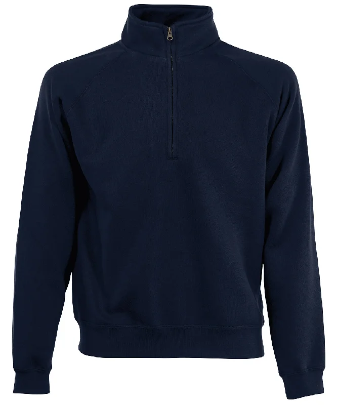 Deep Navy* - Classic 80/20 zip neck sweatshirt