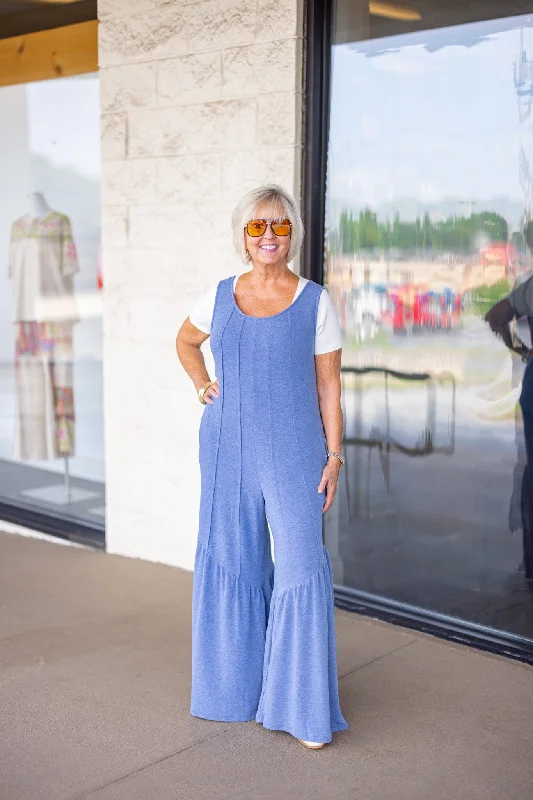 Out and About Denim Blue Jumpsuit