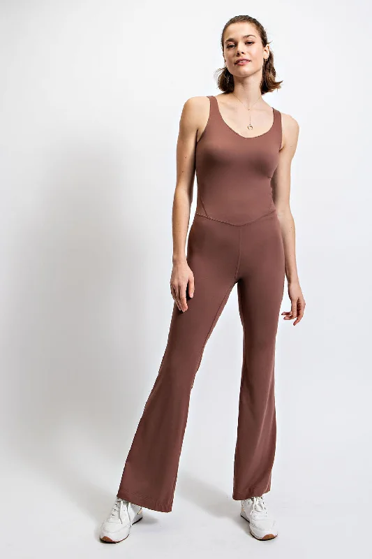 Extra Sass Brown Fitted Jumpsuit