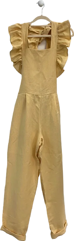 Freya Lillie Yellow Sustainable Luxe Jumpsuit UK 6/8