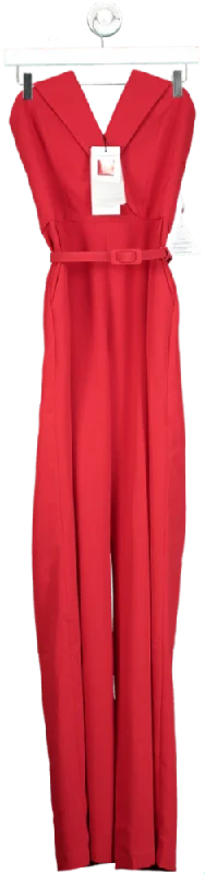 Nadine Merabi Red Jumpsuit UK 8