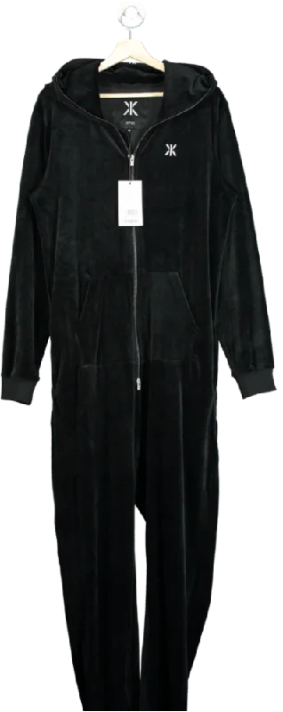 OnePiece Black Original Velvet Jumpsuit UK M