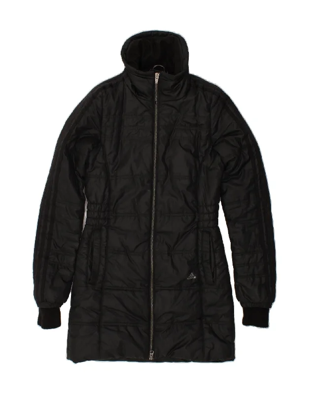 ADIDAS Womens Padded Coat UK 4/6 XS Black Polyester