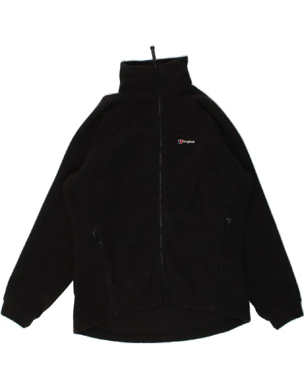 BERGHAUS Womens Fleece Jacket UK 16 Large Black Polyester