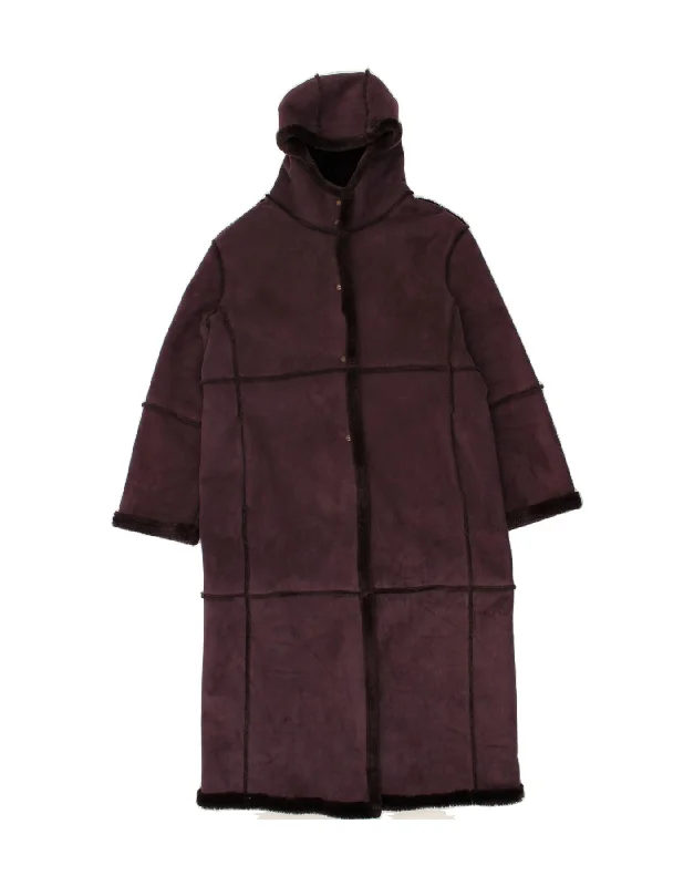 CONBIPEL Womens Sherpa Coat IT 48 XL Purple Acrylic