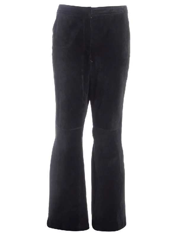 Reworked Suede Cali Bootcut Trousers - W32