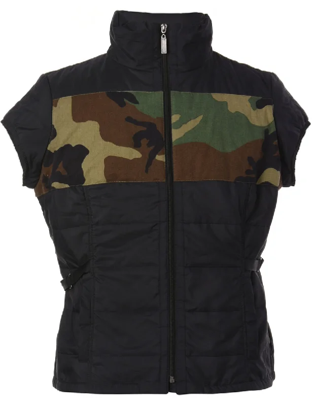 Reworked Zayne Camo Panel Puffer Gillet - M