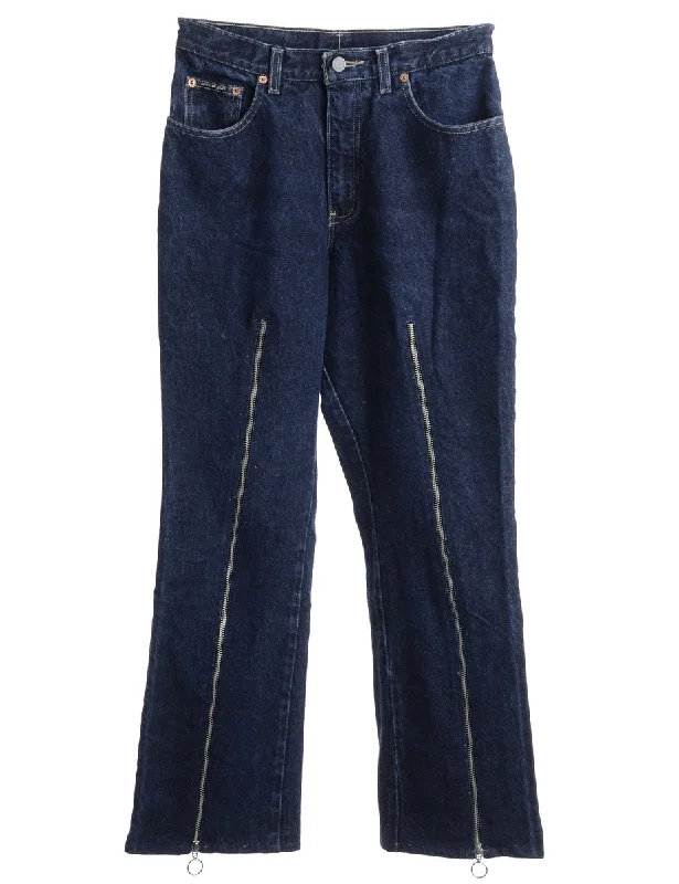 Reworked Zip Front Jeans - W28