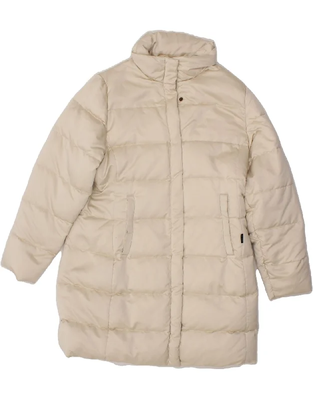 MONCLER Womens Padded Coat Size 1 Small Beige Polyester