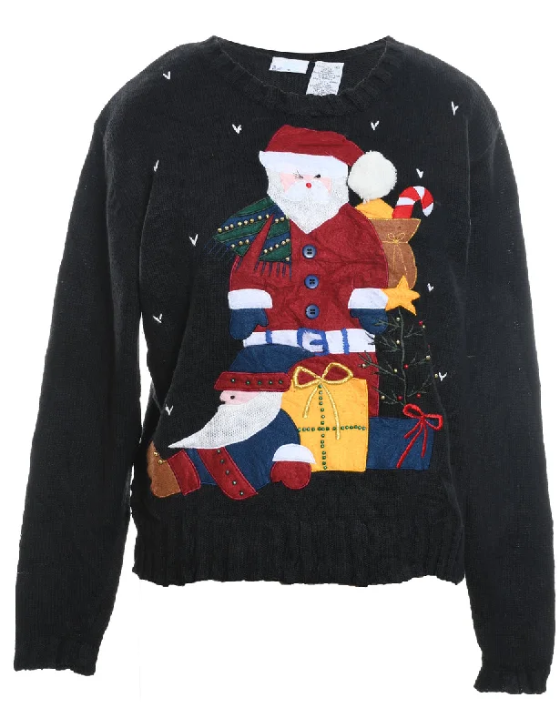 Santa Claus Christmas Jumper - L