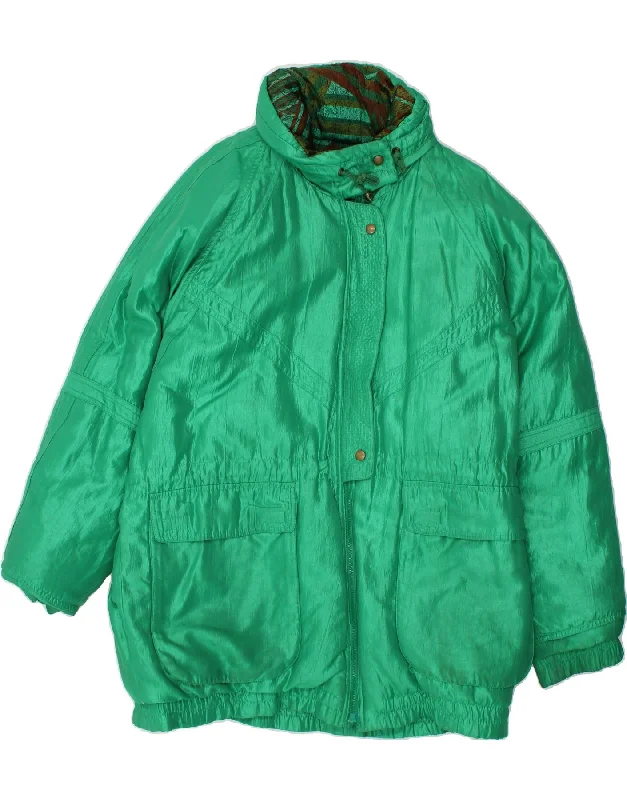 VINTAGE Womens Reversible Jacket UK 22 3XL Green