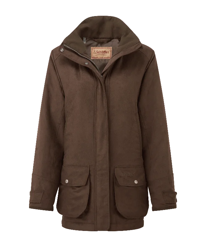 Teal Shooting Coat - Coffee Bean