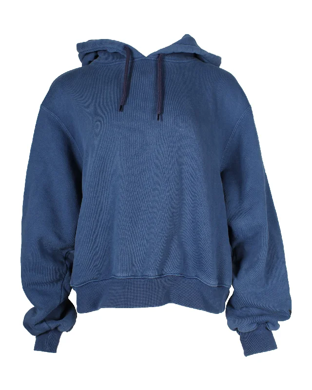 Alexander Wang Drawstring Hoodie in Blue Cotton